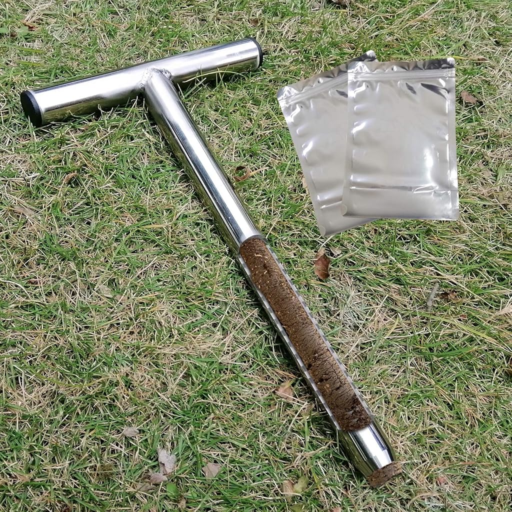 HASTHIP® 12'' Soil Sampler T-Handle Soil Sampler,Sample Slot Design,Stainless Steel Corer for Testing Moisture Nutrients pH and Composition HASTHIP® 12'' Soil Sampler T-Handle Soil Sampler,Sample Slot Design,Stainless Steel Corer for Testing Moisture Nutrients pH and Composition